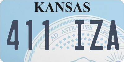 KS license plate 411IZA