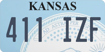 KS license plate 411IZF