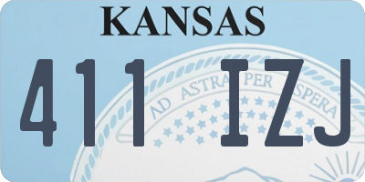 KS license plate 411IZJ