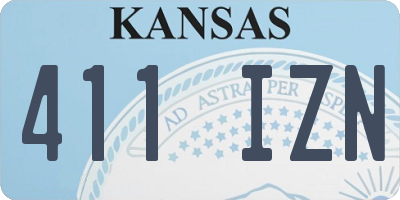 KS license plate 411IZN