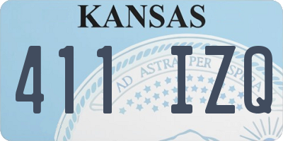 KS license plate 411IZQ