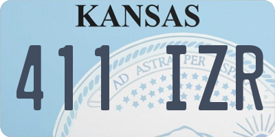 KS license plate 411IZR
