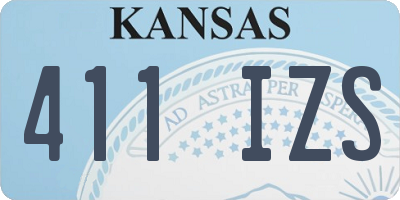 KS license plate 411IZS