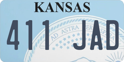 KS license plate 411JAD