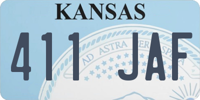 KS license plate 411JAF