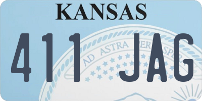 KS license plate 411JAG