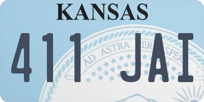 KS license plate 411JAI
