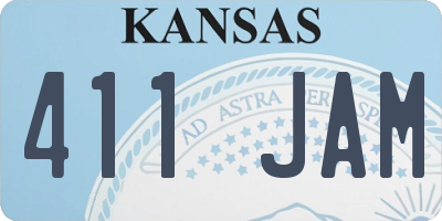 KS license plate 411JAM