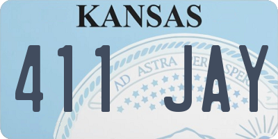 KS license plate 411JAY