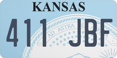 KS license plate 411JBF