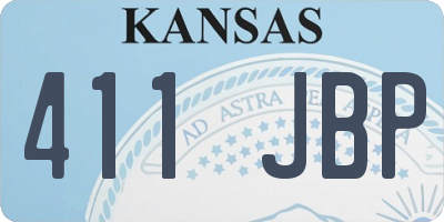 KS license plate 411JBP