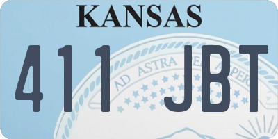 KS license plate 411JBT