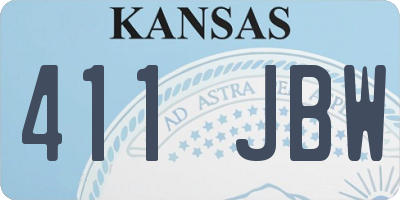KS license plate 411JBW