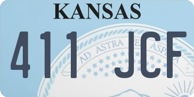 KS license plate 411JCF