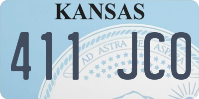 KS license plate 411JCO