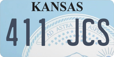 KS license plate 411JCS