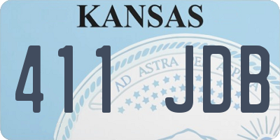 KS license plate 411JDB