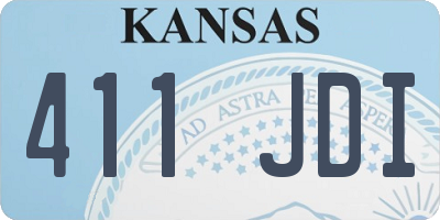 KS license plate 411JDI