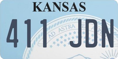 KS license plate 411JDN