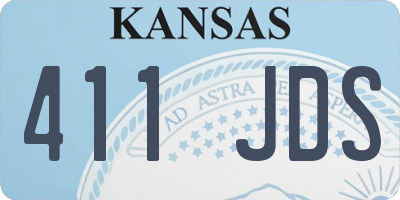 KS license plate 411JDS