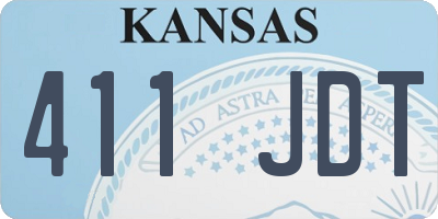 KS license plate 411JDT