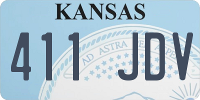 KS license plate 411JDV