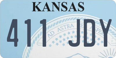 KS license plate 411JDY