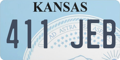 KS license plate 411JEB