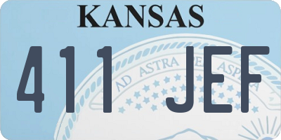 KS license plate 411JEF