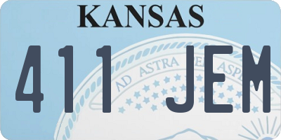 KS license plate 411JEM