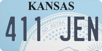KS license plate 411JEN