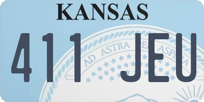 KS license plate 411JEU