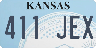 KS license plate 411JEX