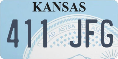 KS license plate 411JFG