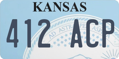 KS license plate 412ACP