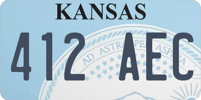 KS license plate 412AEC
