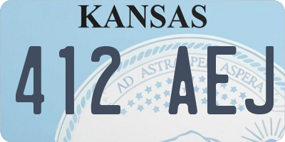 KS license plate 412AEJ