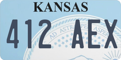 KS license plate 412AEX