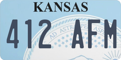 KS license plate 412AFM
