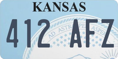 KS license plate 412AFZ