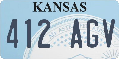 KS license plate 412AGV