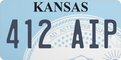 KS license plate 412AIP