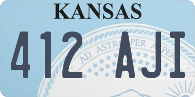 KS license plate 412AJI