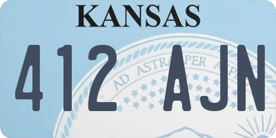 KS license plate 412AJN