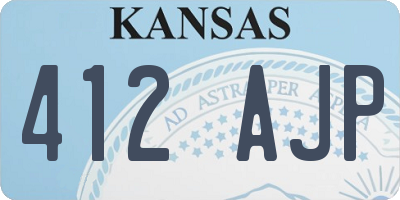KS license plate 412AJP