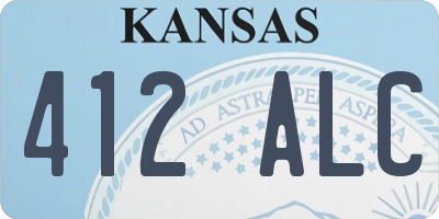 KS license plate 412ALC