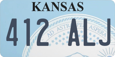 KS license plate 412ALJ
