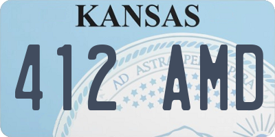 KS license plate 412AMD