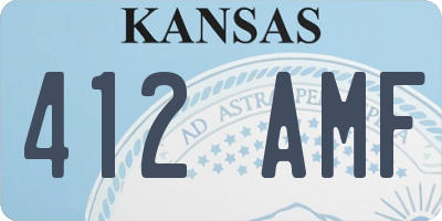 KS license plate 412AMF