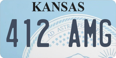 KS license plate 412AMG